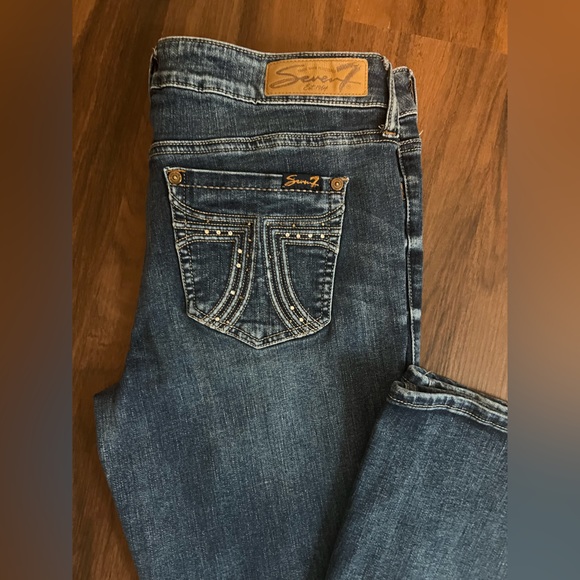 Seven7 Women’s Boot Cut Embellished Pocket Jeans Sz 10 - Picture 6 of 6
